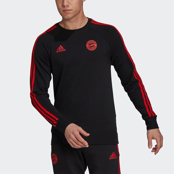 Толстовка Men's adidas Fcb Swt Top Logo Printing Contrasting Colors Stripe Soccer/Football Sports Black, мультиколор — фото 2