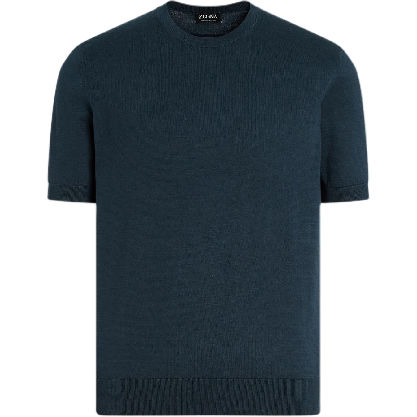 

Футболка Zegna с ребристым низом Ermenegildo Zegna, темно-синий