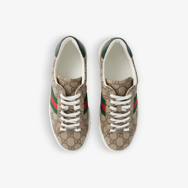 Кроссовки из парусины с логотипом Ace Gucci, бежевый — фото 2