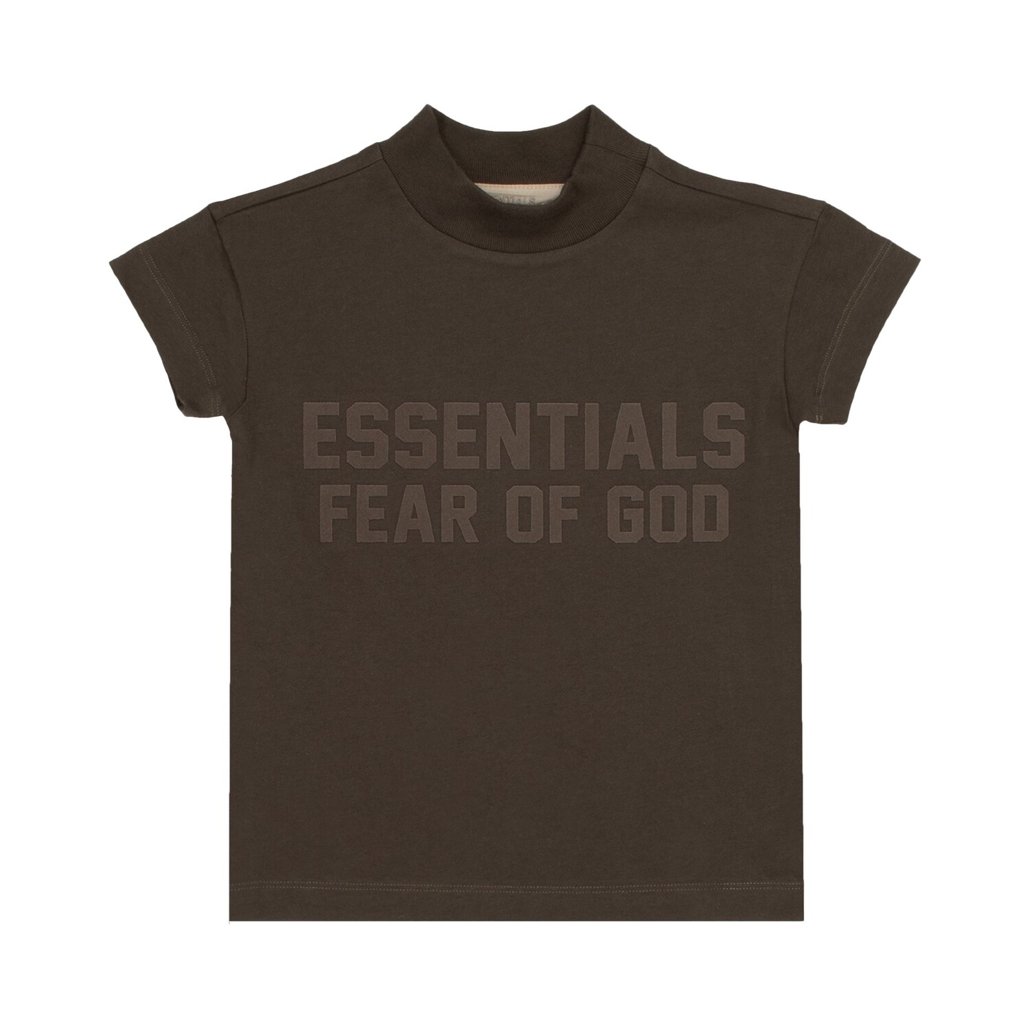 

Детская футболка с короткими рукавами Fear of God Essentials, цвет Off Black