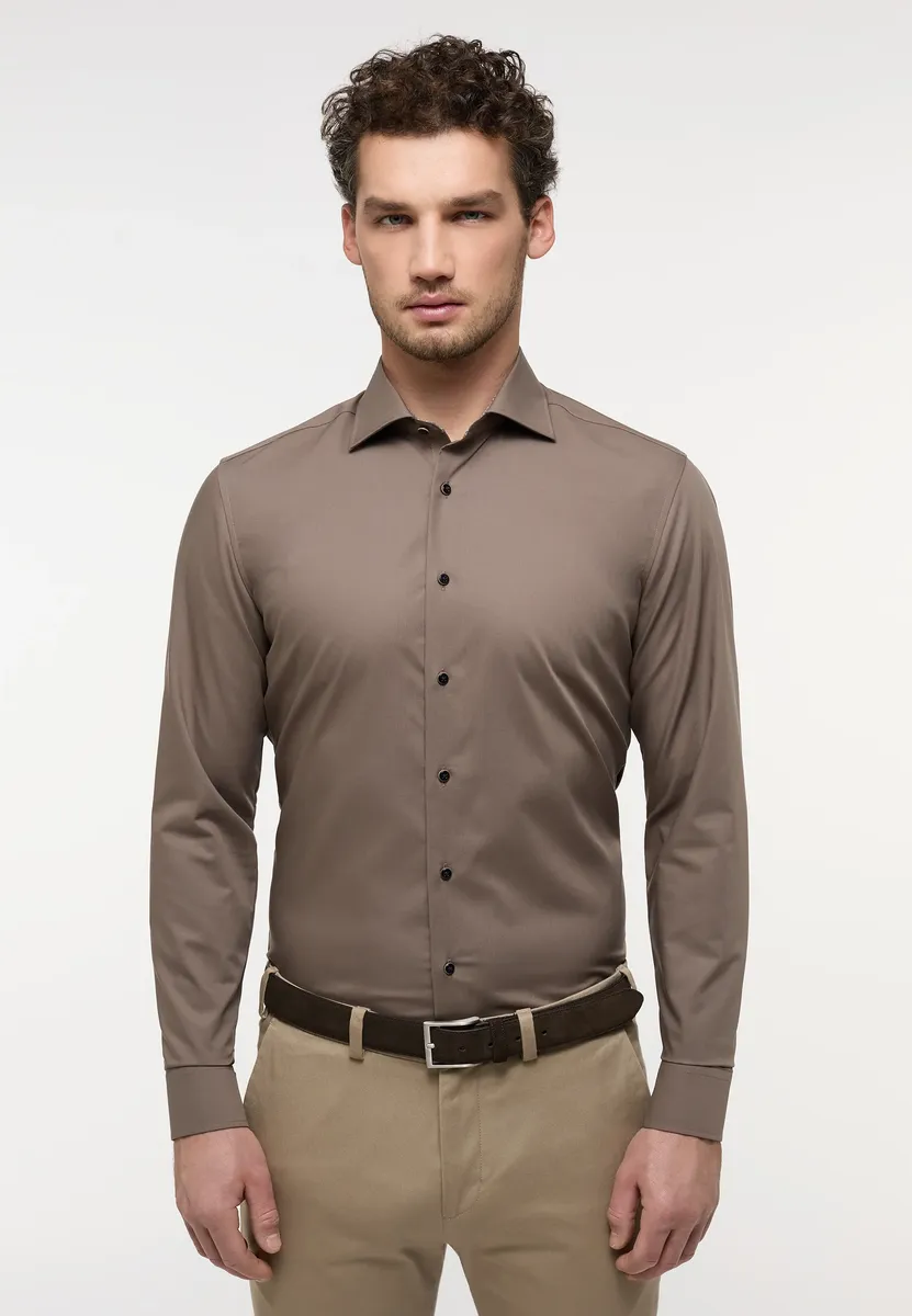 

Рубашка Eterna с длинными рукавами "SLIM FIT", цвет Walnut
