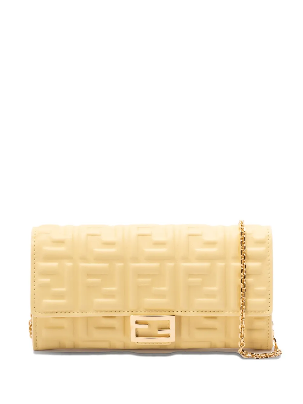 

Континентальный кошелек Baguette на цепочке FENDI, желтый