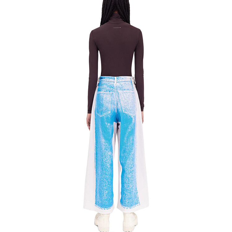 

Повседневные брюки женские синие Mm6 Maison Margiela