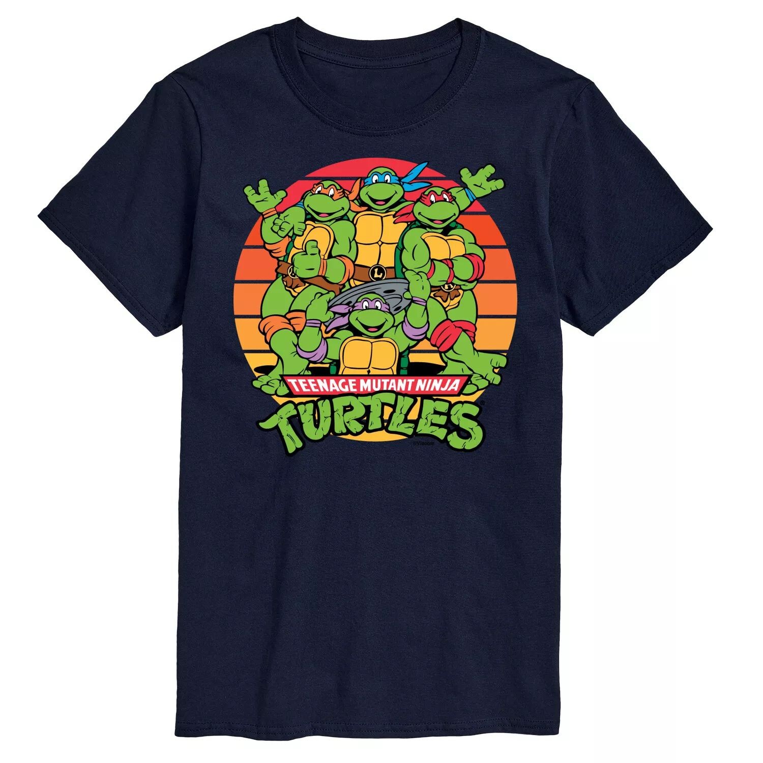 

Футболка Big & Tall TMNT с рисунком в стиле ретро License, синий