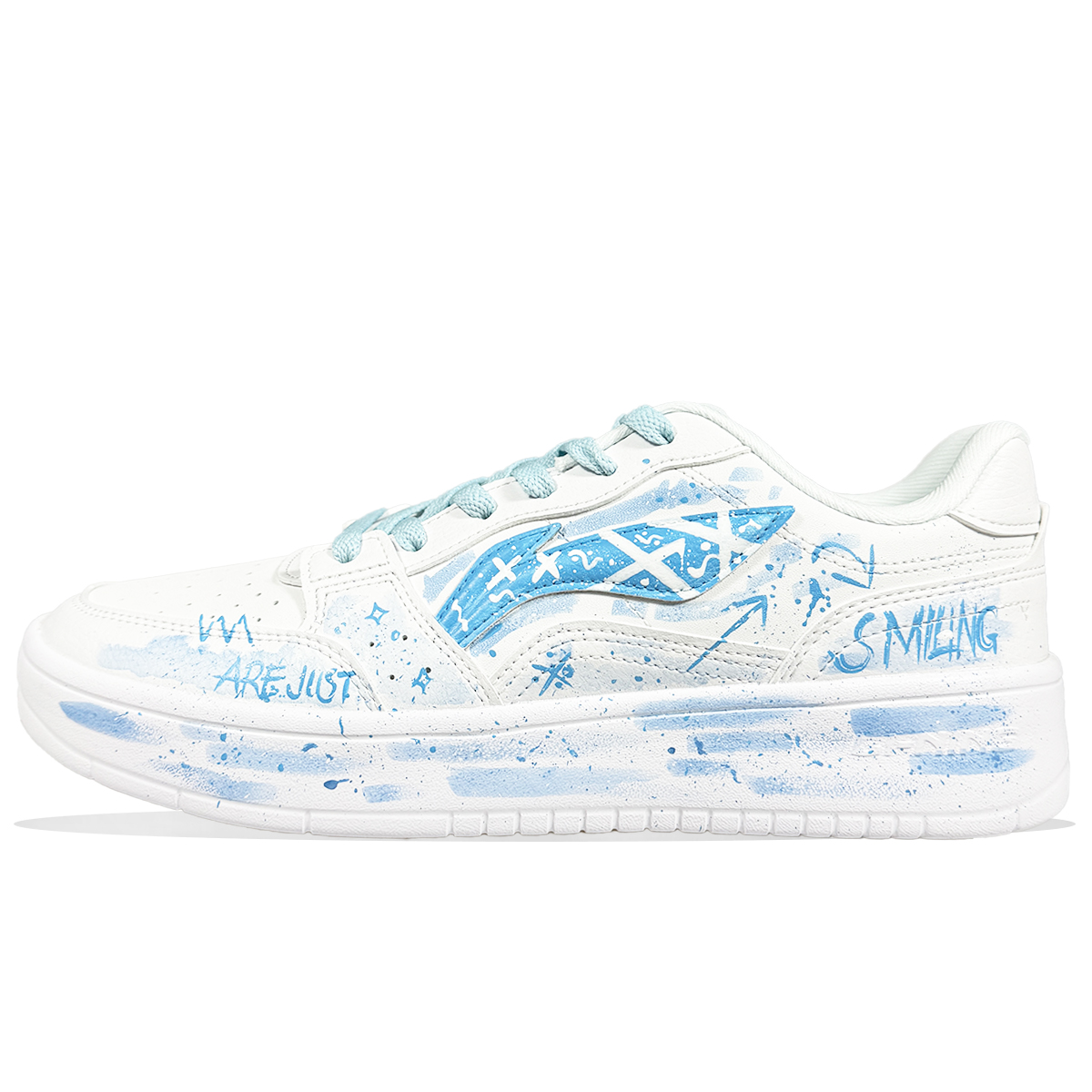 

LiNing Acer Truncatum Cushioning, Wear Resistant Low top Skateboard Shoes Men's Li-Ning, светло синий