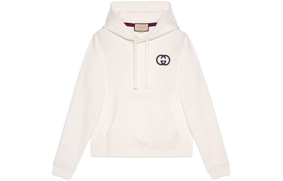 

Толстовка с капюшоном из хлопкового джерси GUCCI, Ecru