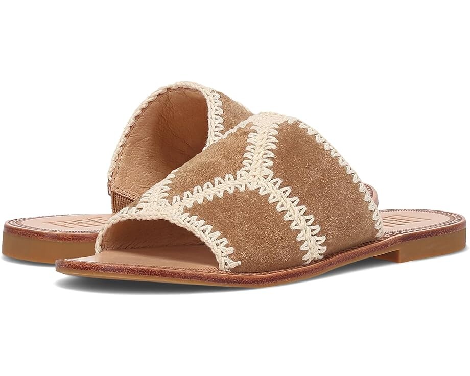 

Сандалии Frye Ava Crochet Slide, цвет Almond