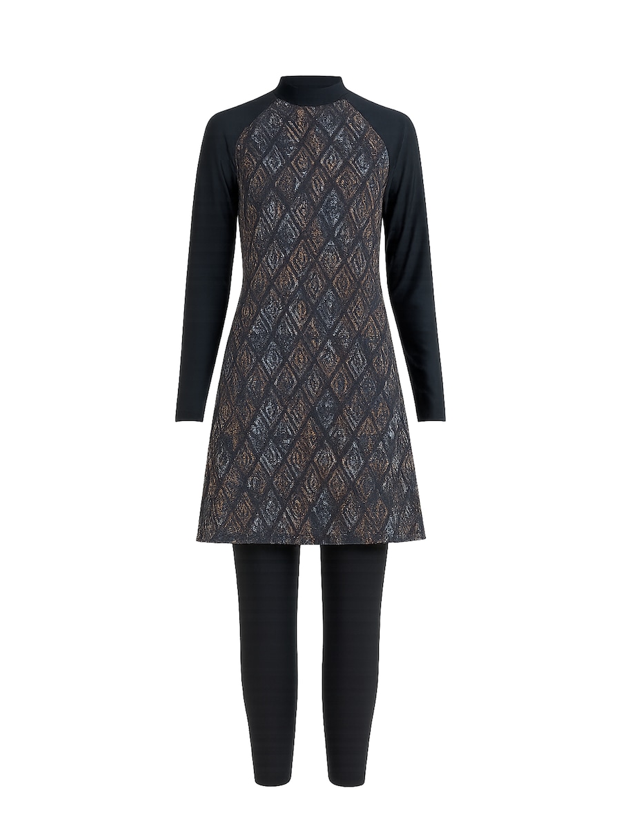 

Купальник с высоким воротом C&City, Mixed Colors/Black