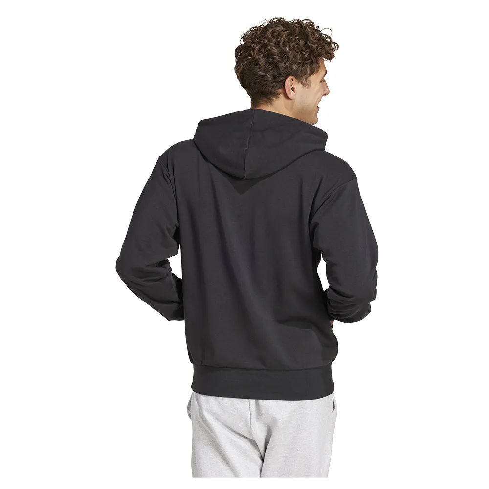 Худи adidas Essentials Feelcozy French Terry, черный — фото 2