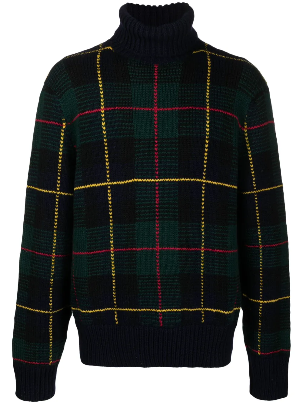 

Шерстяной джемпер в клетку тартан POLO RALPH LAUREN, синий