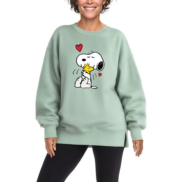 

Женский оверсайз флисовый свитшот peanuts lots of love Licensed Character, Seafoam