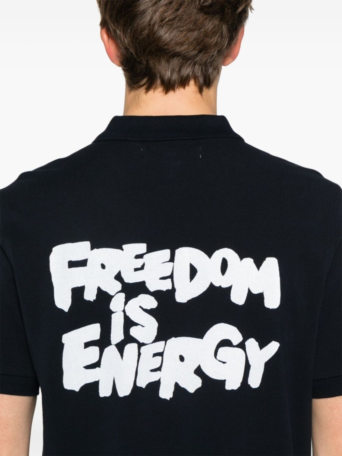 Рубашка Comme Des Garçons Shirt x рубашка-поло с надписью Fred Perry, синий — фото 4