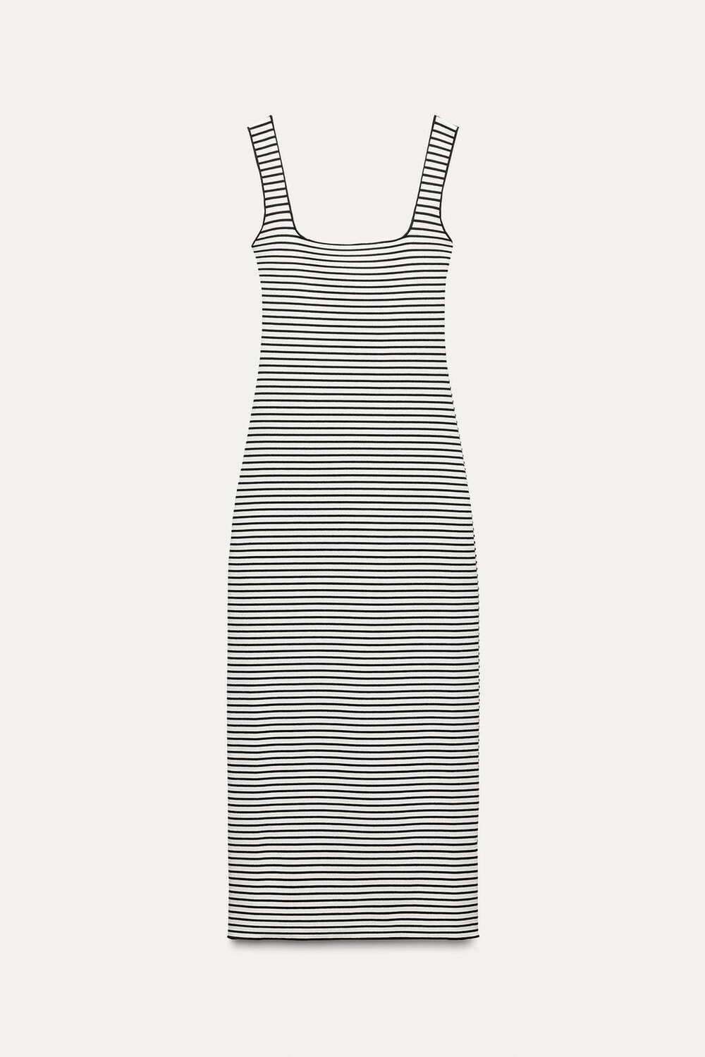 

Платье миди из стрейч трикотажа ZARA, цвет stripes
