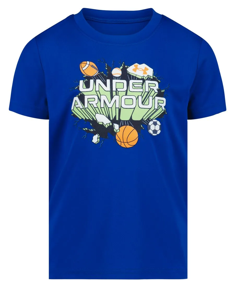 Детская футболка с коротким рукавом Tech Sports Burst, размер 2T-7 Under Armour, royal синий