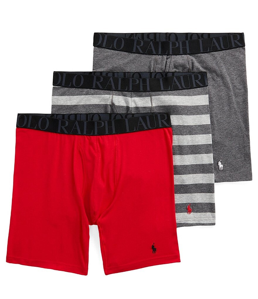 

Polo Ralph Lauren Classic Fit 6Длинные трусы-боксеры (3 шт.), красный
