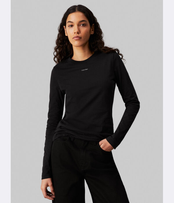 

Лонгслив женский Calvin Klein с длинными рукавами, черный