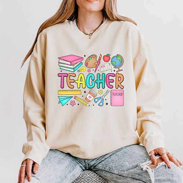 

Свитшот Teacher bright collage легкий garment dyed Simply Sage Market, Ivory, Зеленый, Свитшот Teacher bright collage легкий garment dyed Simply Sage Market, Ivory