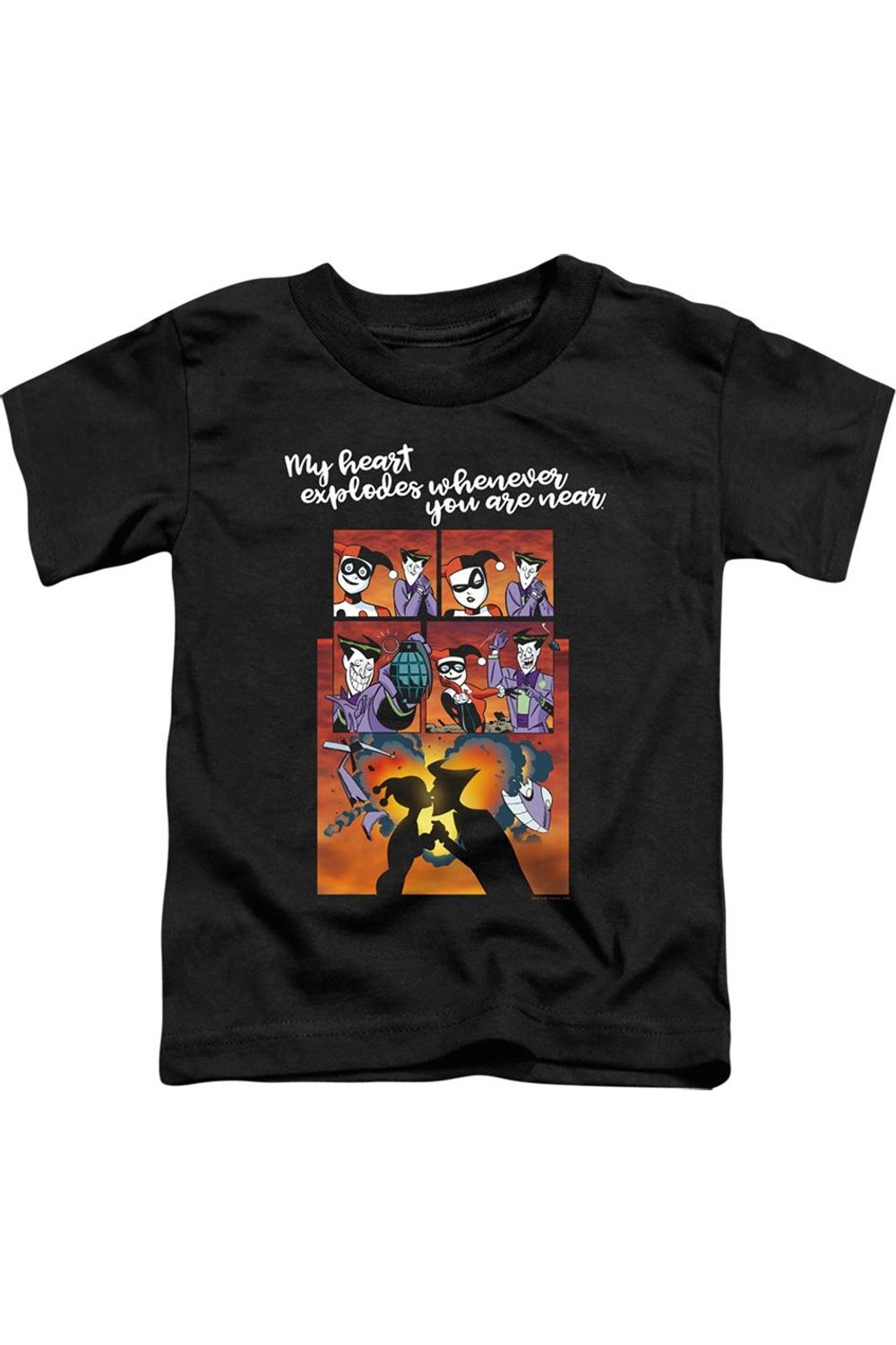 

Футболка с коротким рукавом для малышей Batman Explode Gildan, черный