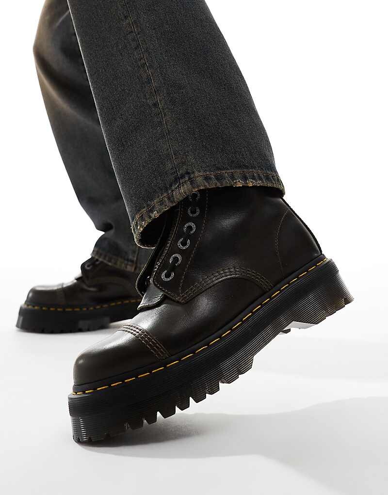 

Доктор Коричневые кожаные ботинки Martens Sinclair Jungle