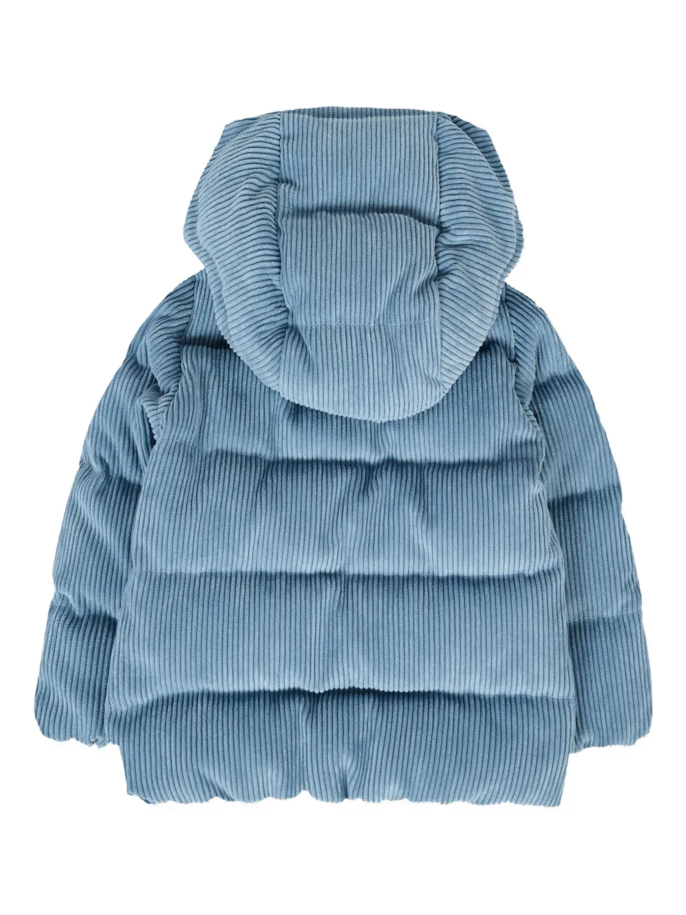 Вельветовая утепленная куртка Moncler Enfant, синий — фото 2