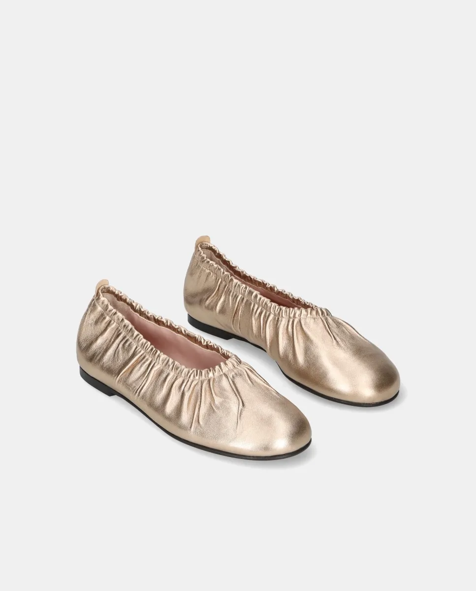 Женские балетки Georgia с эластичной вставкой Pretty Ballerinas, золотой — фото 3