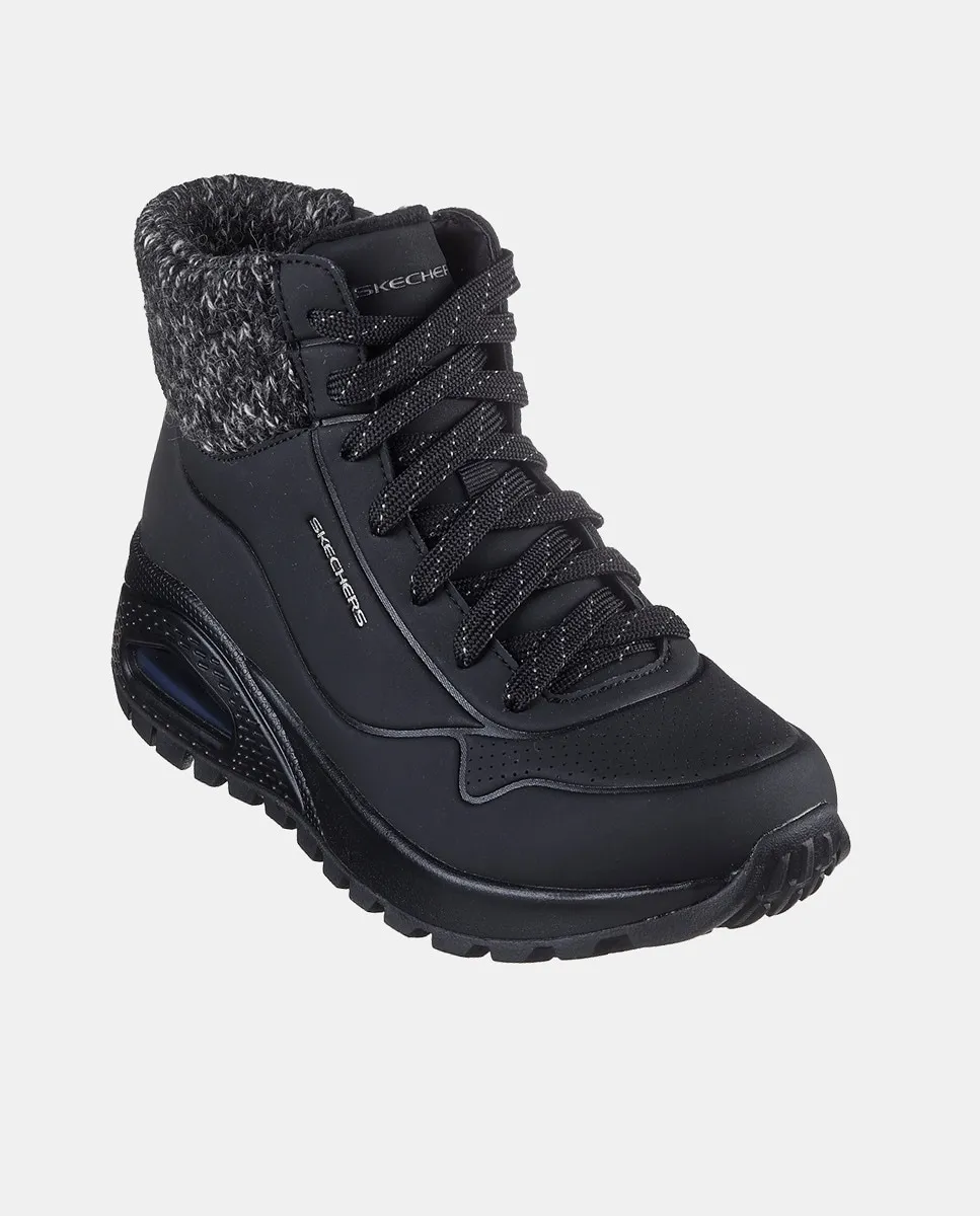 Ботинки женские Skechers из искусственной кожи спортивные, черный