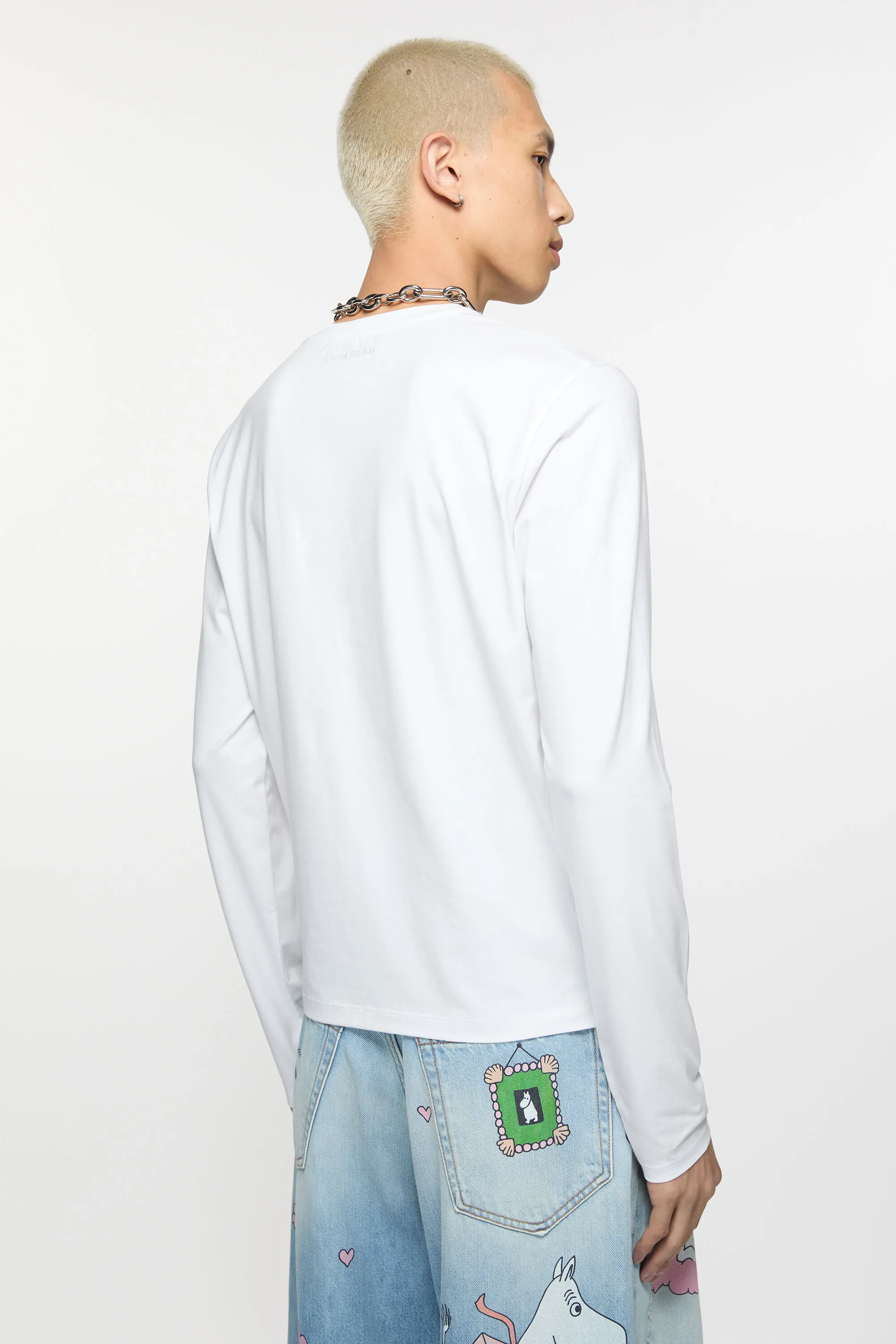 Футболка с длинным рукавом - стандартный крой Acne Studios, Optic White — фото 2