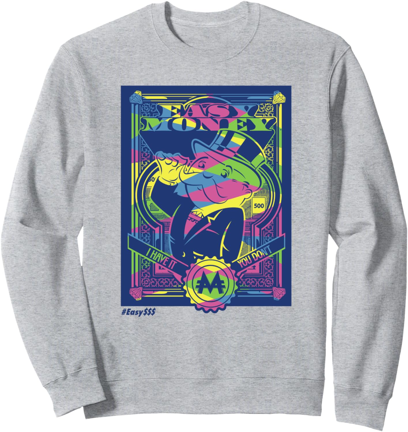 

Монополия: Легкие деньги. У меня есть это. Мистер Монополия. Красочный портрет. Толстовка, серая, размер S Monopoly