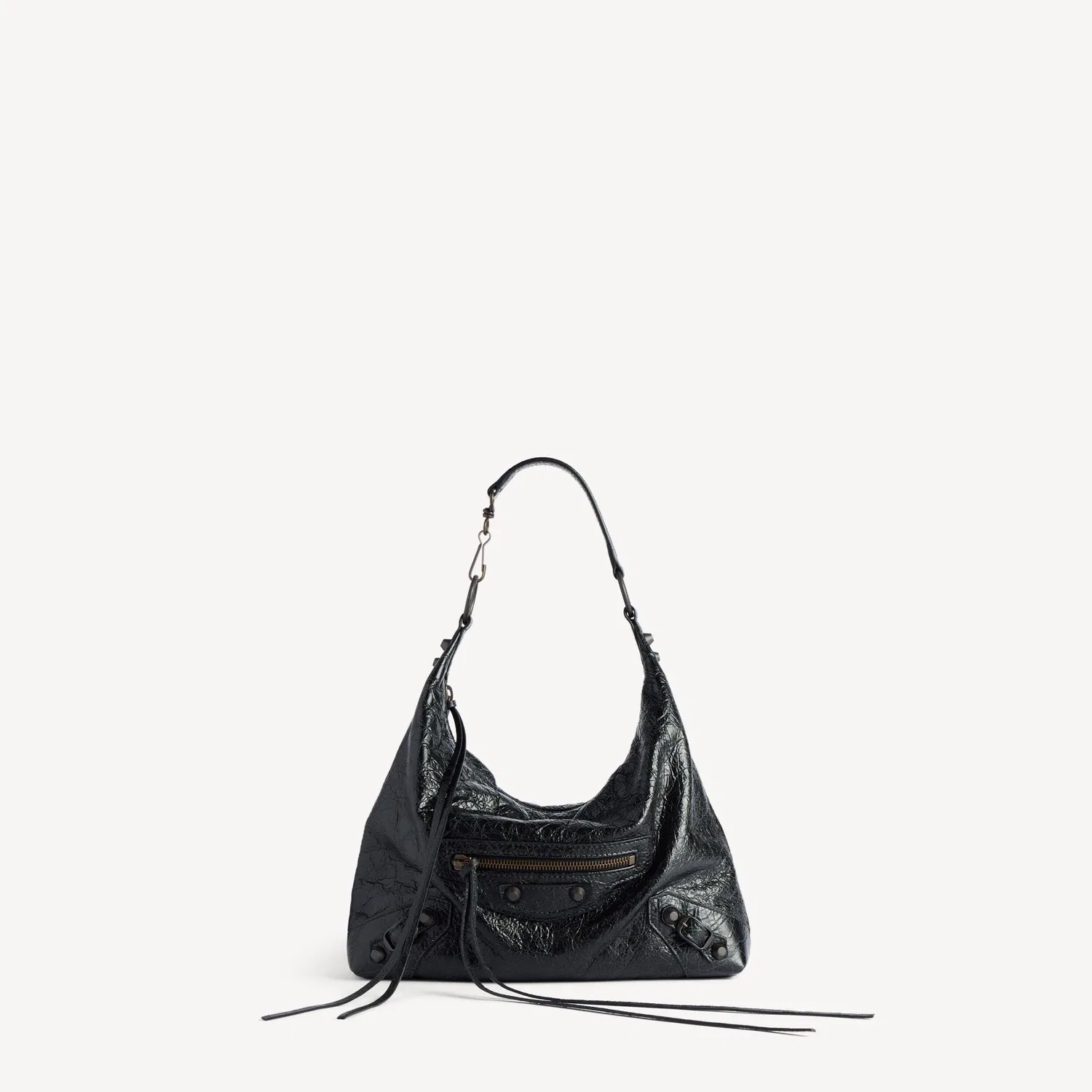 BALENCIAGA Women's Le City Hobo Bag Small in Black, черный