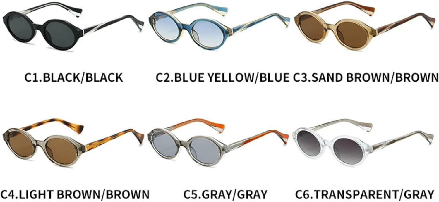 

Солнцезащитные очки Willochra Retro Small Oval для женщин и мужчин, модные черные солнцезащитные очки 90-х годов, дизайнерские солнцезащитные очки UV400, C1