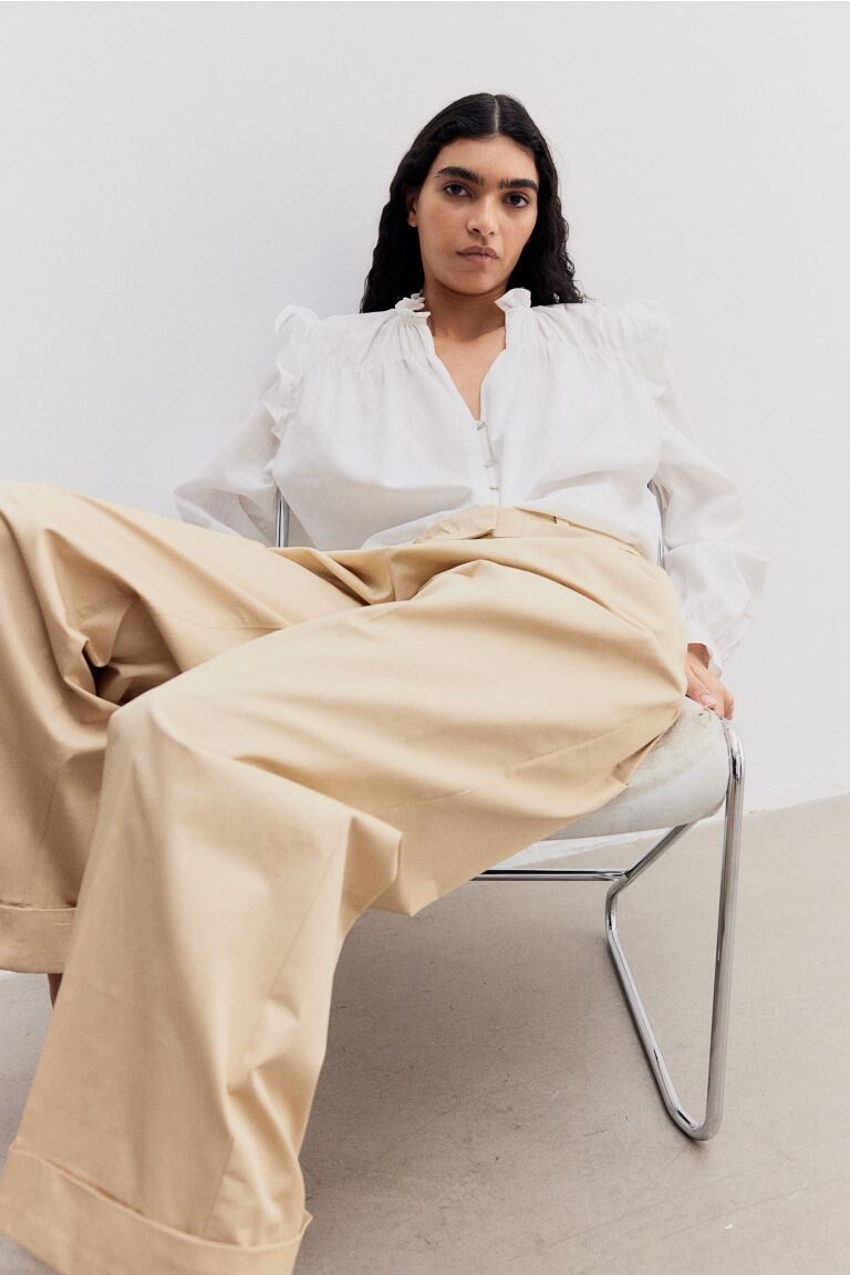 

Блузка из смеси льна H&M, белый