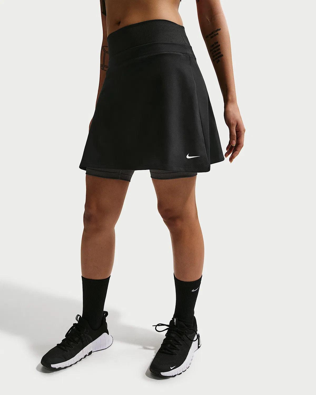 Женская юбка Dri-FIT Nike One, Black/Thunder Grey/White — фото 2