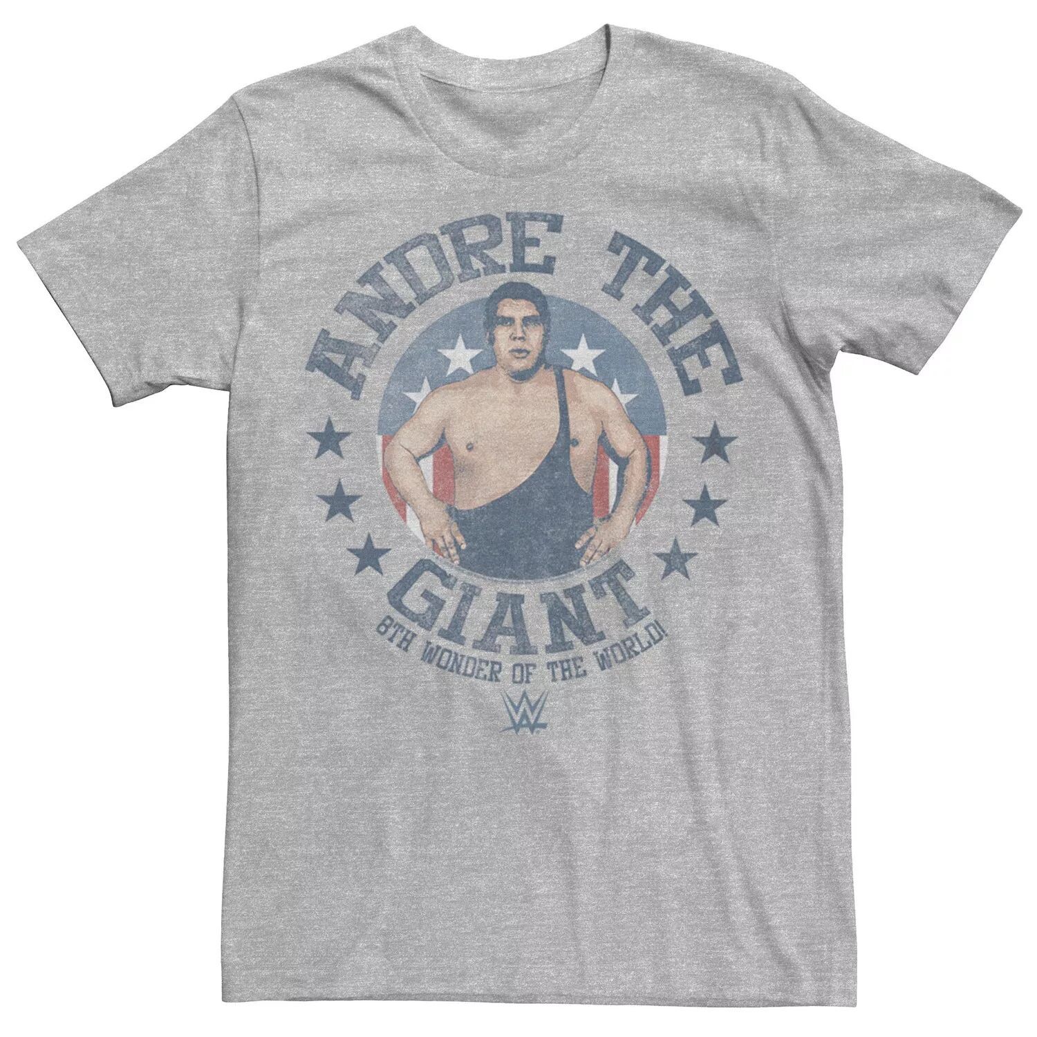 

Мужская футболка Big & Tall WWE Andre The Giant с графическим плакатом в стиле ретро Licensed Character