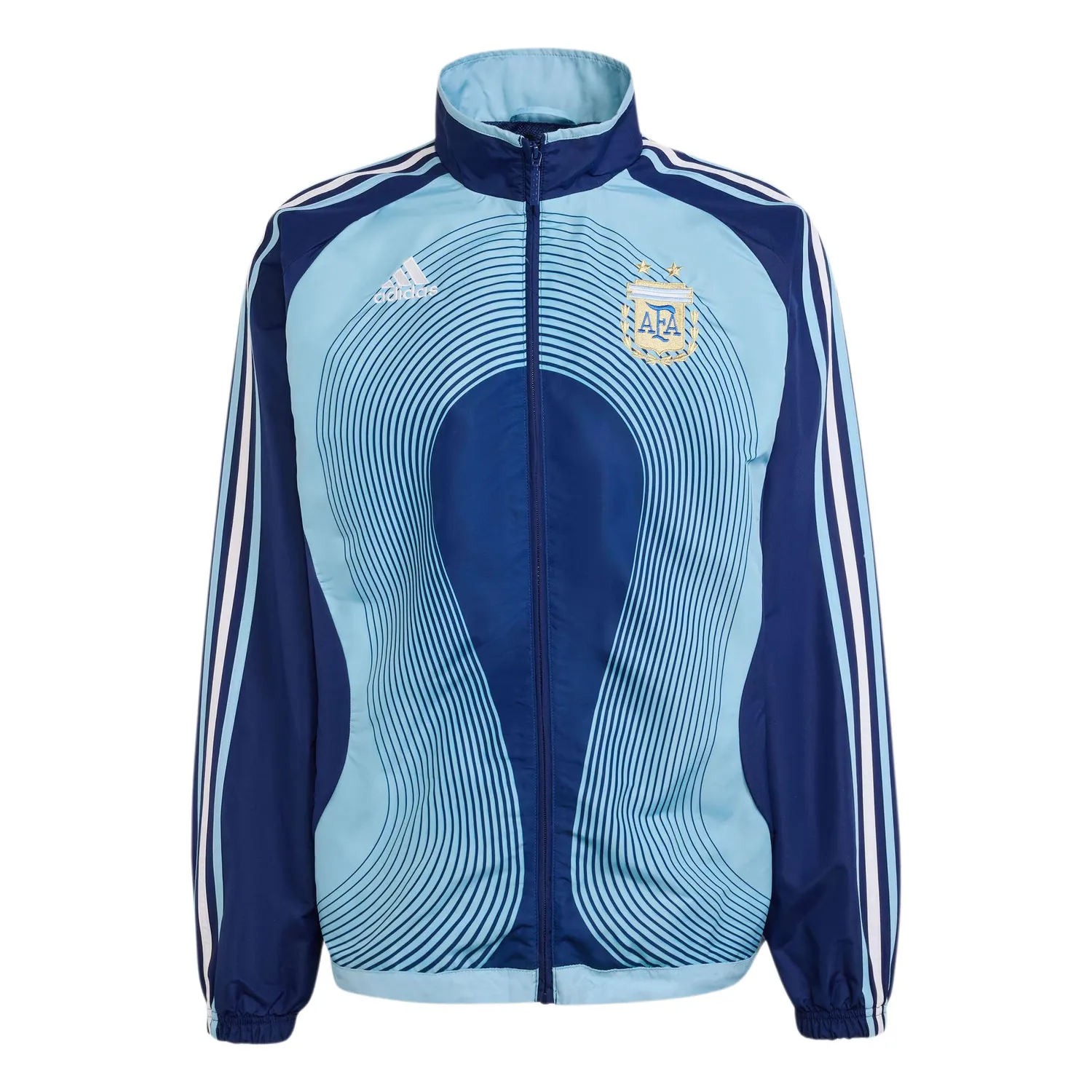 Куртка-топ для трека аргентина away 2006 unisex Adidas, темно-синий/синий/белый