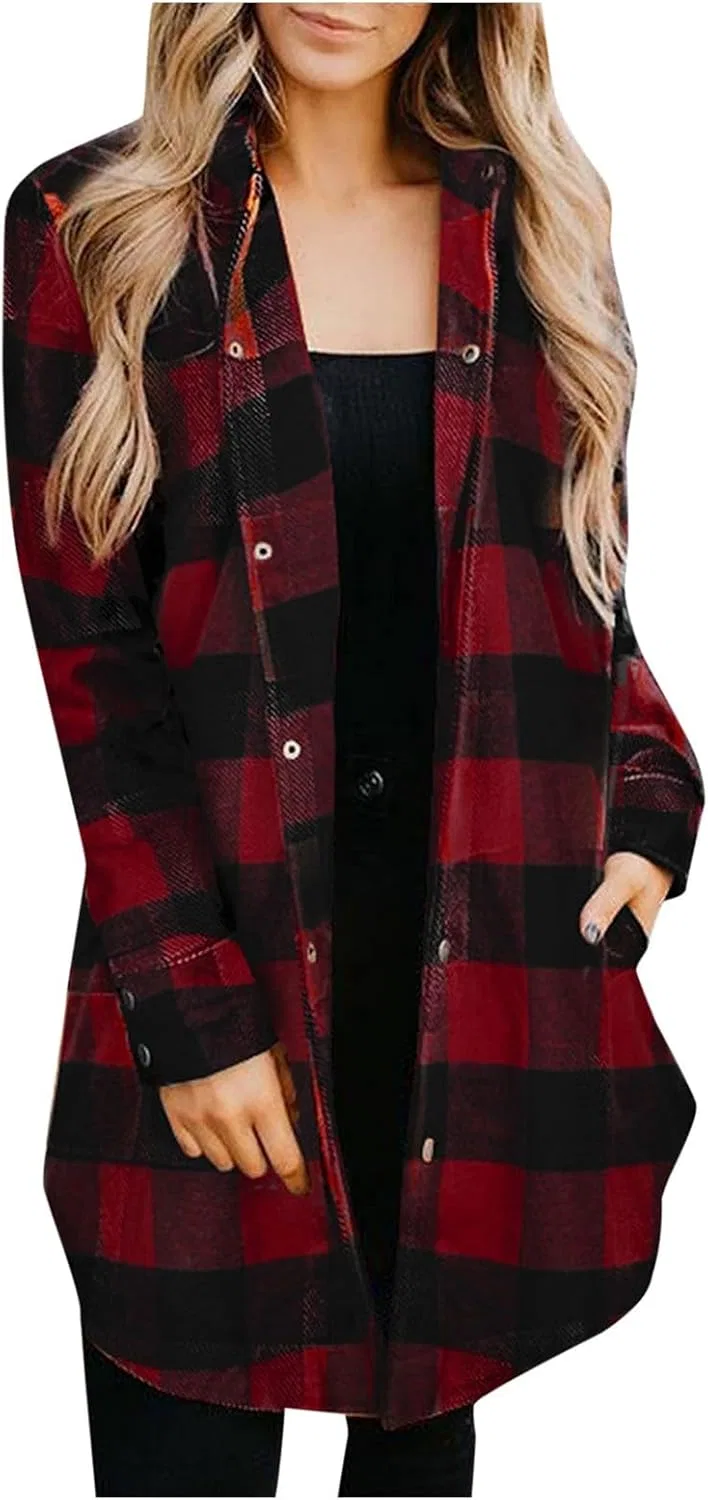 Блуза длинный рукав Flannel, красный — фото 2