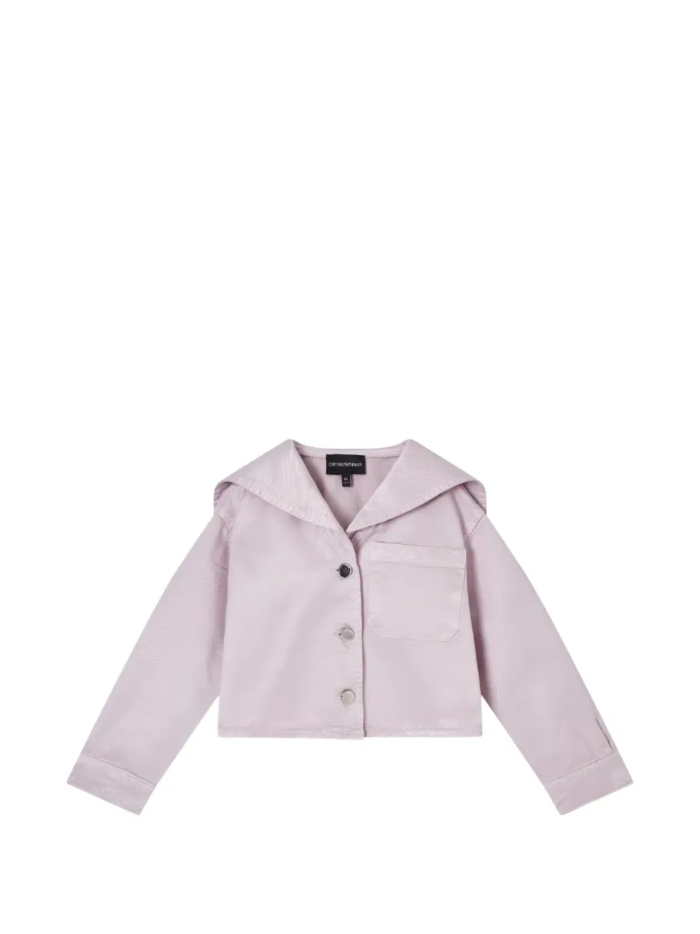 Укороченная куртка на пуговицах Emporio Armani Kids, фиолетовый