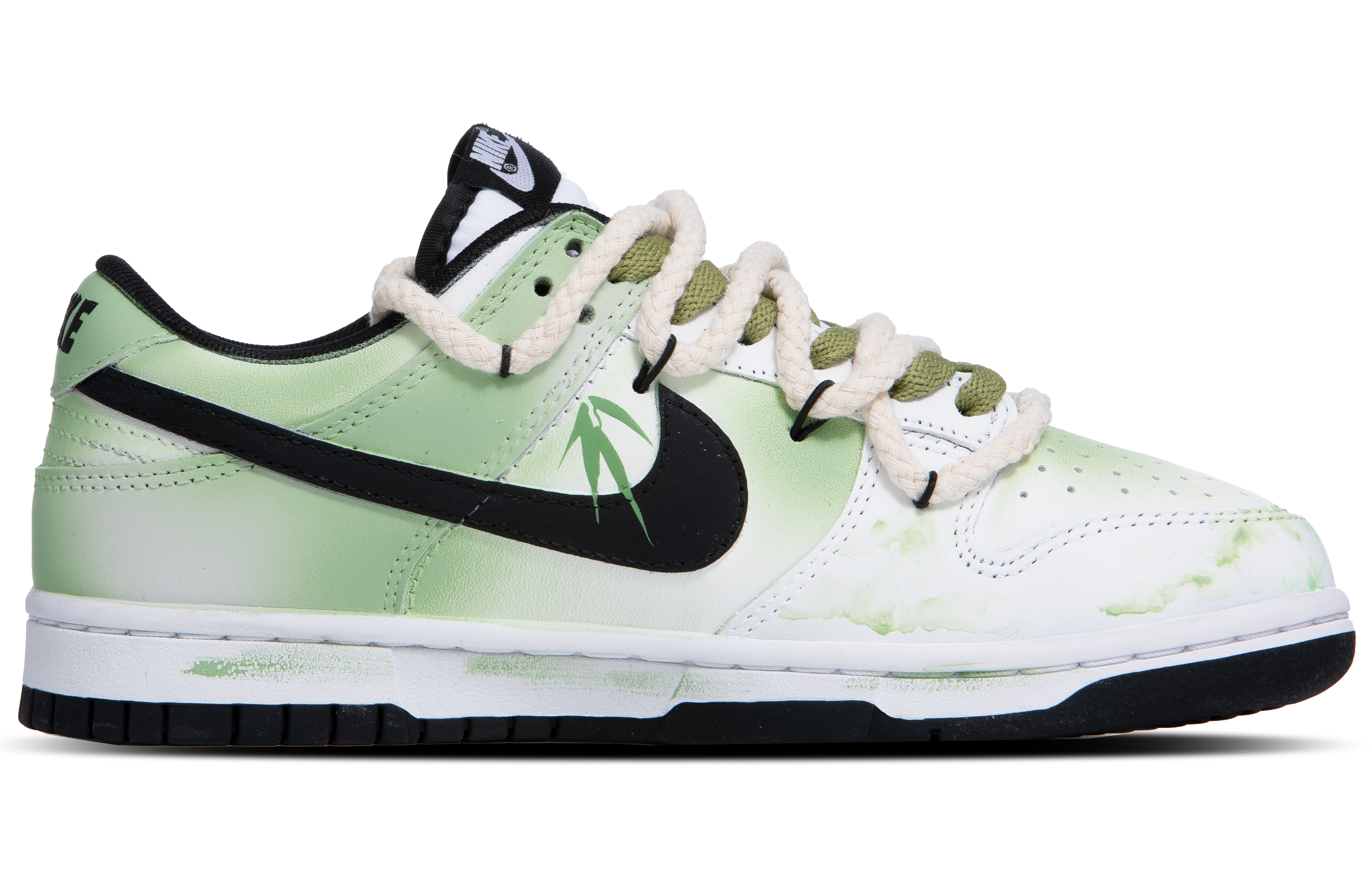 

Кроссовки Nike Dunk Skateboarding Shoes Unisex Low-top White/Green/Black, светло-зеленый