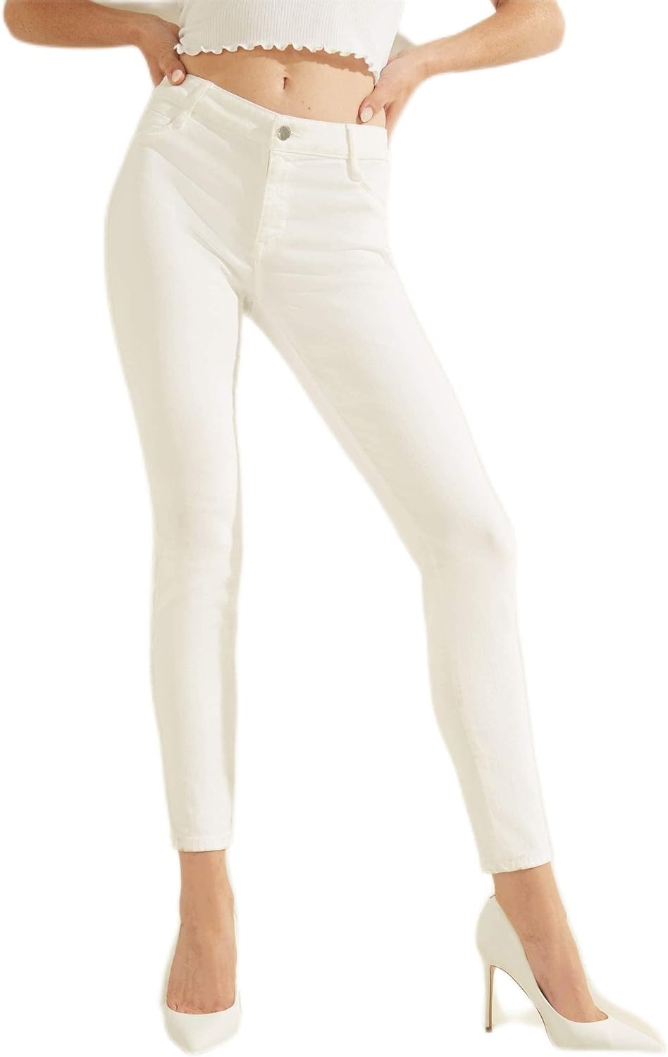

GUESS Женские джинсы Mid-Rise Stretch Skinny, Optic White Rinse