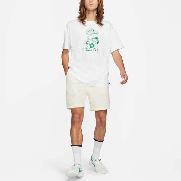 Футболка sb skateboard sports printing loose knit short sleeve white Nike, белый — фото 3
