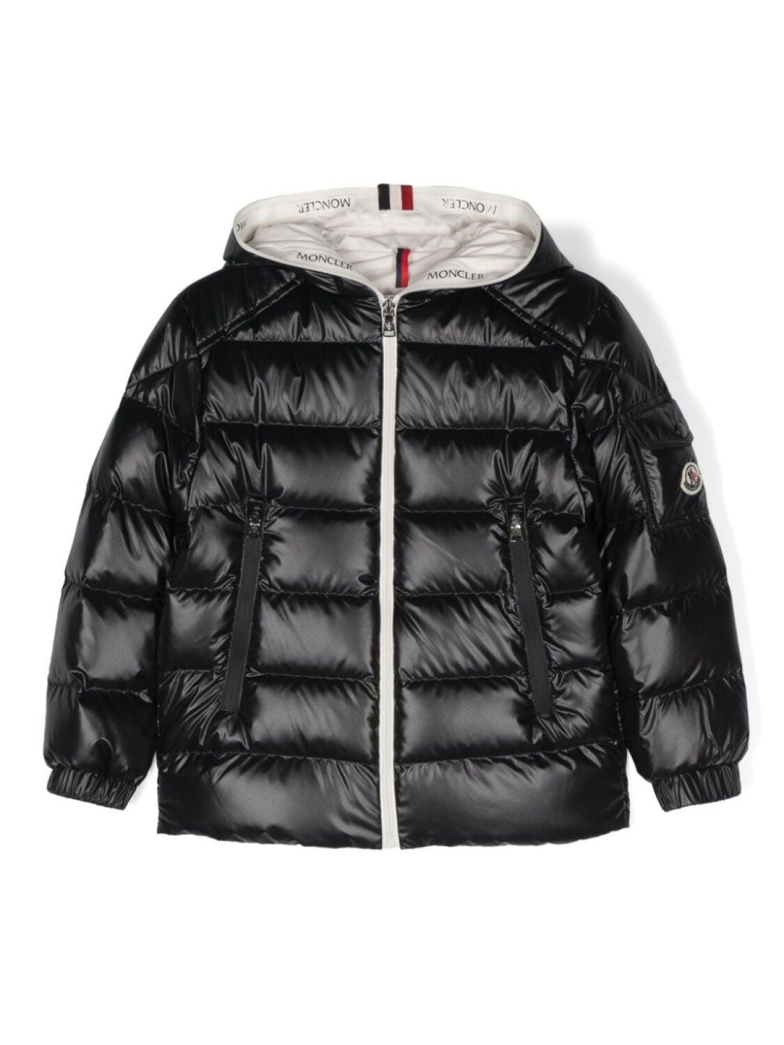 

Moncler Enfant пуховик с капюшоном, синий