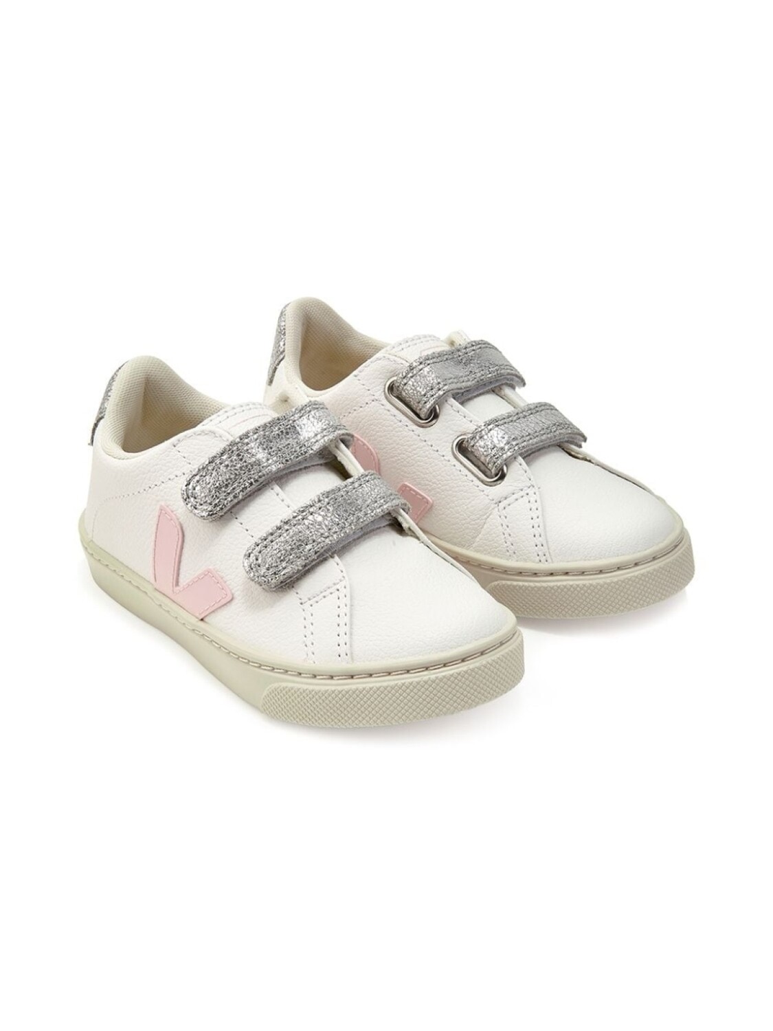 

Кеды на липучках с логотипом VEJA Kids, белый
