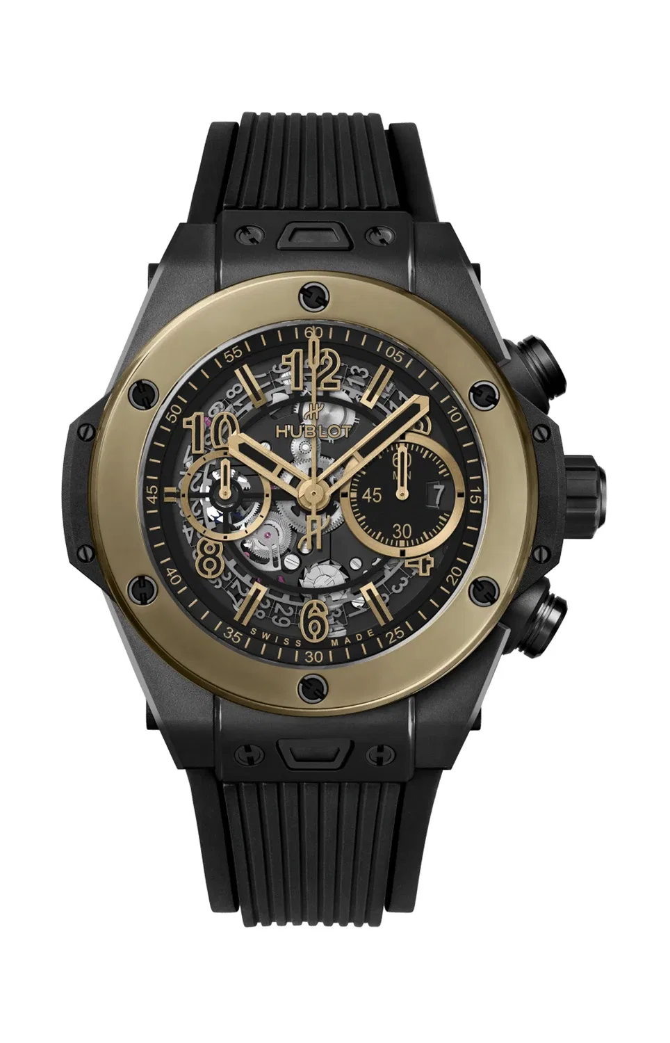 Биг Бэнг Унику Керамика Мэджик Голд 44 мм - 421.CM.1130.RX HUBLOT, черный