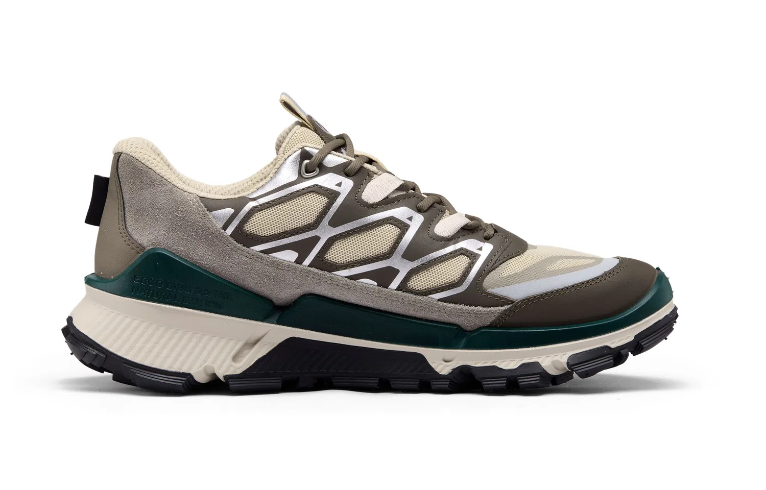 Кроссовки повседневные из телячьей кожи Ecco Army Green — фото 3