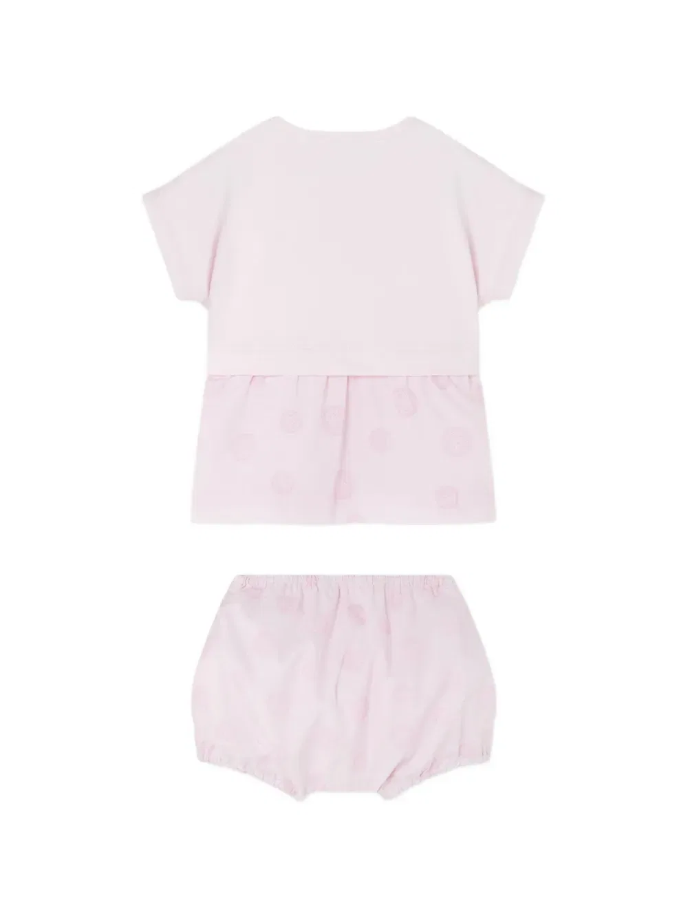 Комплект из платья и платья с графическим принтом Versace Kids, розовый — фото 2
