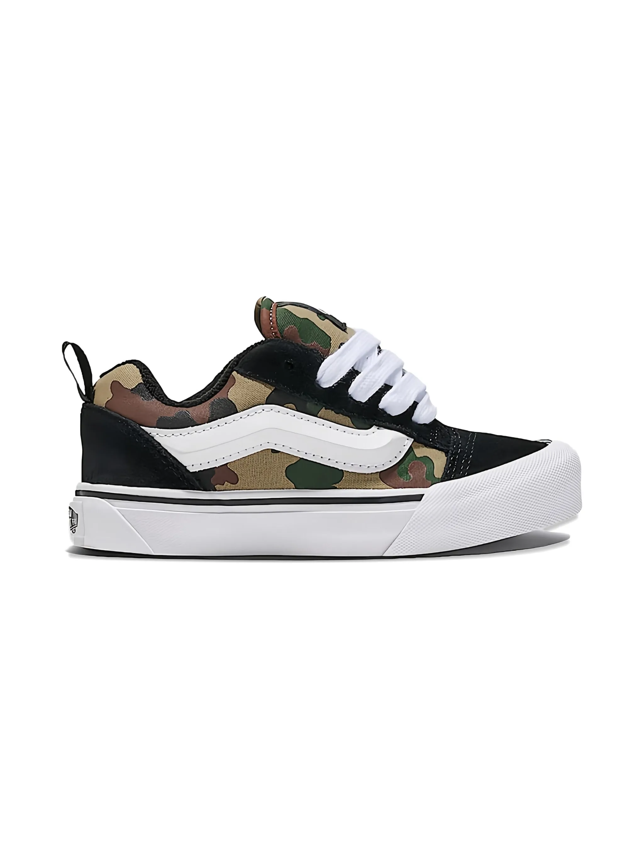 Кеды Knu Skool Camo/Black Vans Kids, коричневый — фото 2