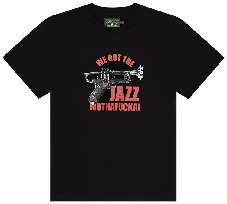 

Футболка Denim Tears St. Albans Jazz Tee, черная, Черный, Футболка Denim Tears St. Albans Jazz Tee, черная