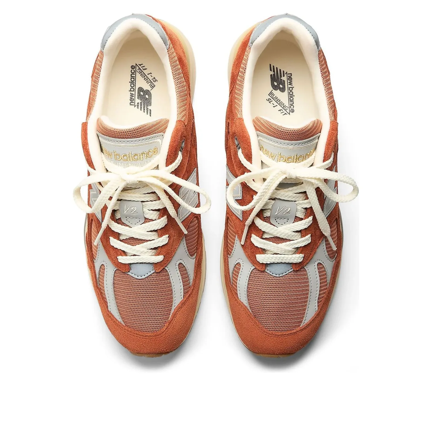 Кроссовки New Balance Made in UK 991v2 Vintage 'Potters Clay Raw Sienna', коричневый — фото 3