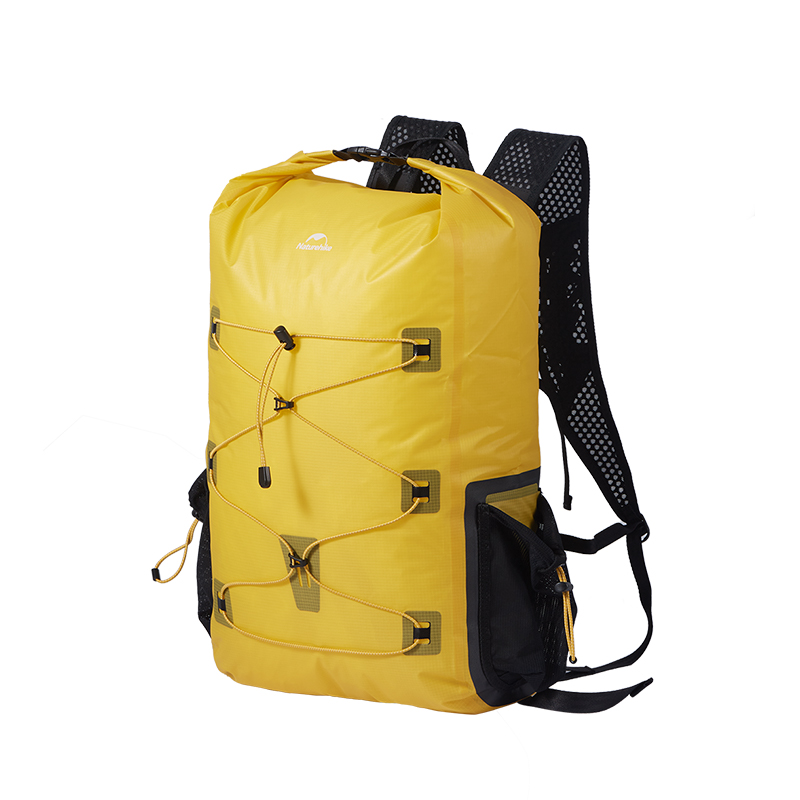 

Рюкзак 25 литров Outdoor Bag из ткани 70D Nylon TPU разноцветный унисекс NATUREHIKE, осенний лист жёлтый 25 л [водонепроницаемость IPX6]