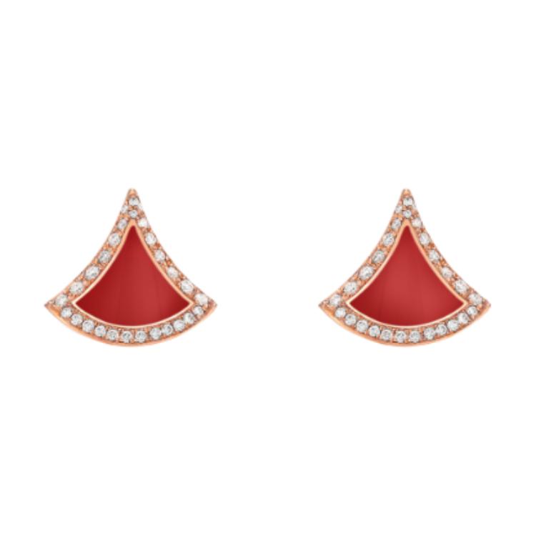 Серьги из розового золота 18 карат для женщин BVLGARI, красный — фото 4