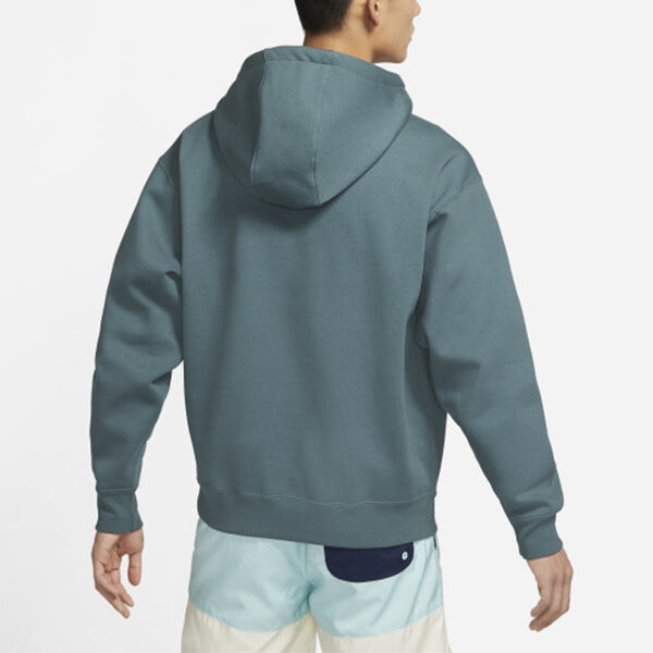 Толстовка Men's Nike Logo Embroidered Solid Color Fleece Lined Dark Green, зеленый — фото 3
